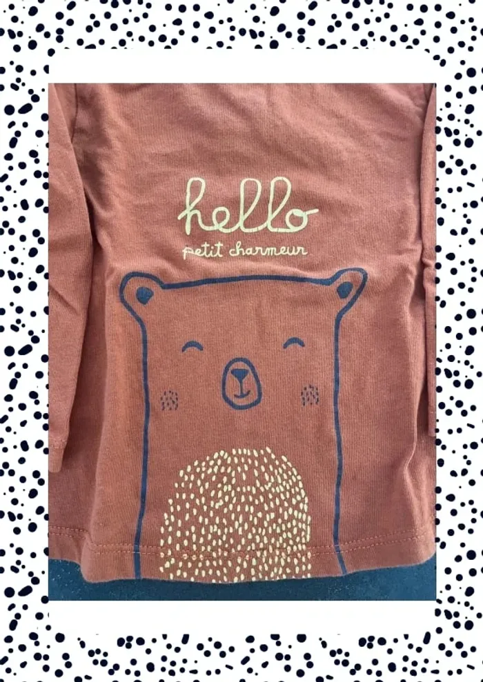 Ensemble teeshirt manches longues Tape à l’œil et jogging Sergent Major taille 9 mois - photo numéro 4