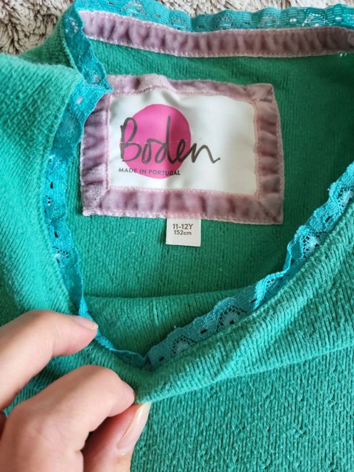 Tee shirt manches longues 11-12 ans vert Boden - photo numéro 2
