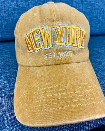 Casquette casual / sport ajustable New York NYC 1625 Jaune Jeans Navy NЕUF