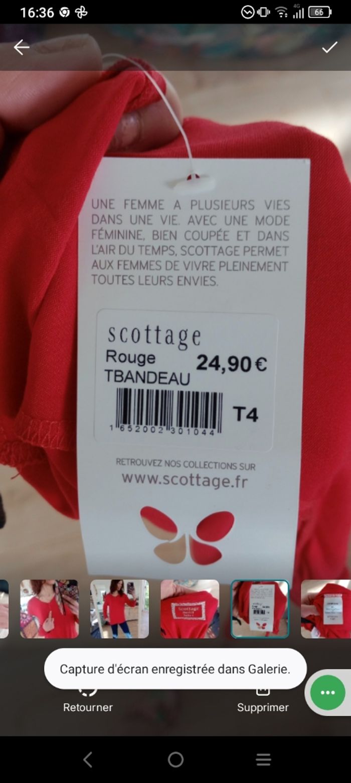 Top fluide 44 rouge c78 - photo numéro 9