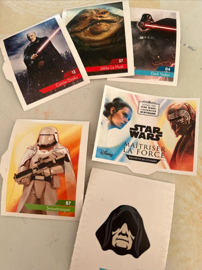 95 Cartes autocollants Star Wars 2019 - Leclerc Collection Complète sauf No 46 - photo numéro 2