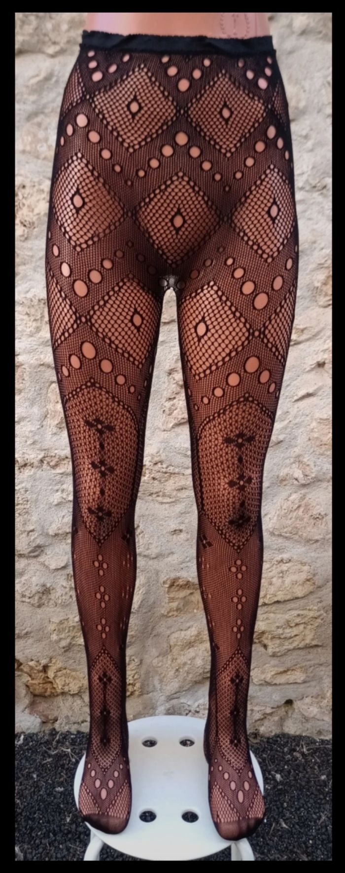 Collant résille motif fantaisie - photo numéro 2