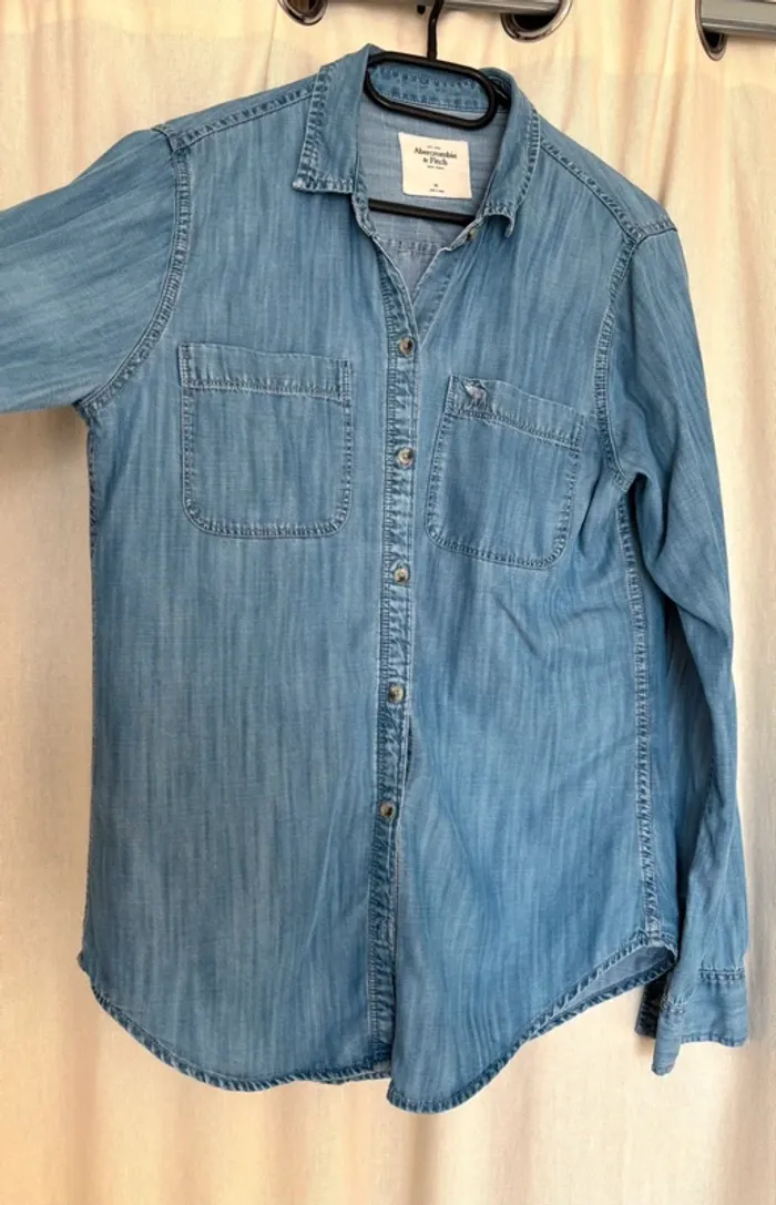 Chemise en jean unisexe Abercrombie and Fitch - photo numéro 2