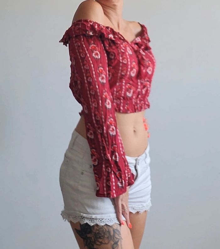 Crop top fleuri - photo numéro 4