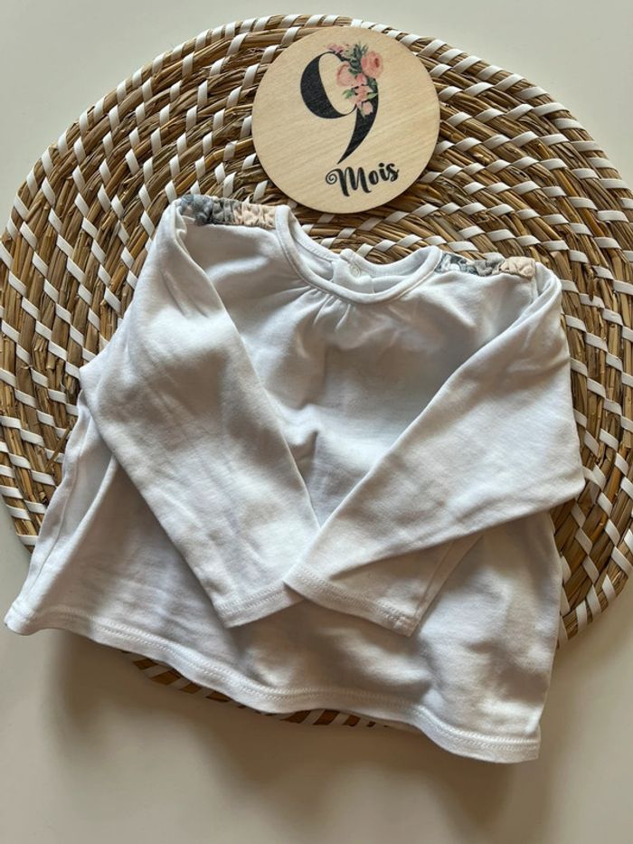Tee-shirt Burberry blanc - taille 9 mois