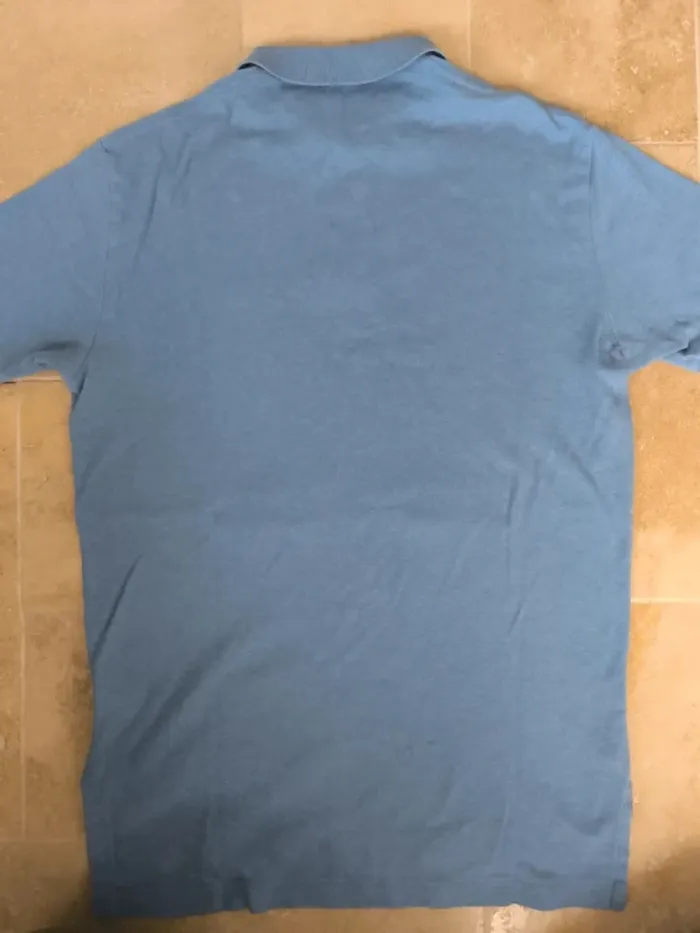Polo Ralph Lauren homme S bleu clair logo jaune pima coton proche état neuf - photo numéro 12