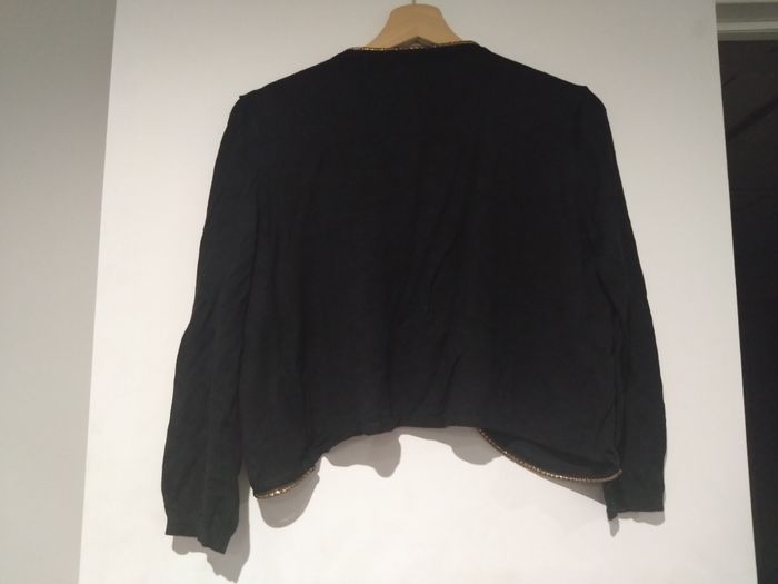 Boléro noir liseré doré L - photo numéro 6