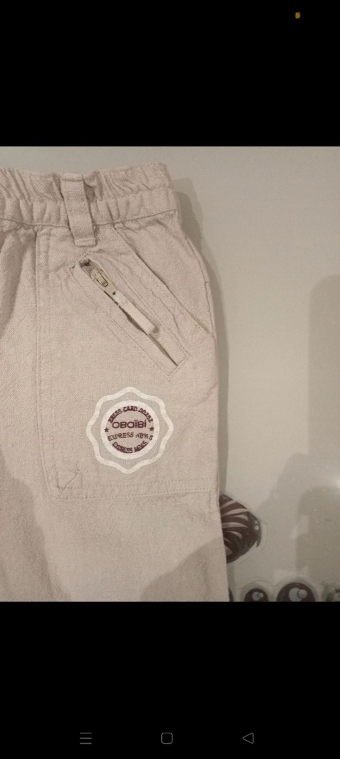 Pantacourt et pantalon en lin Obaibi - photo numéro 4