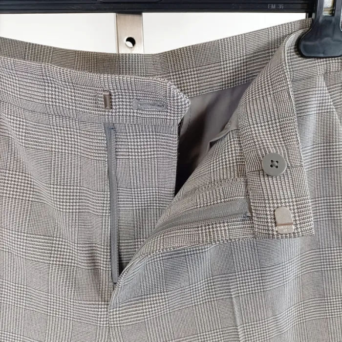 Pantalon droit gris carreaux prince de galles Uniqlo taille S 38 cm A1449 - photo numéro 6