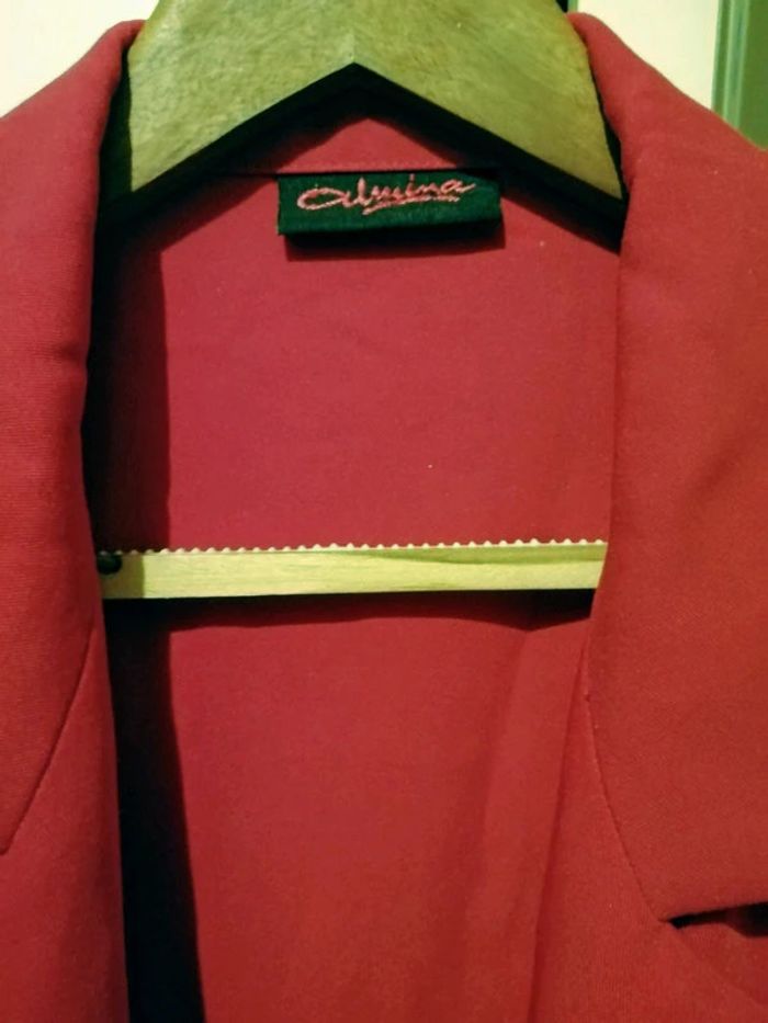 🌸👍Vintage 👍#Veste #tailleur rouge /bordeaux "Almina" Taille 48🌸 - photo numéro 3