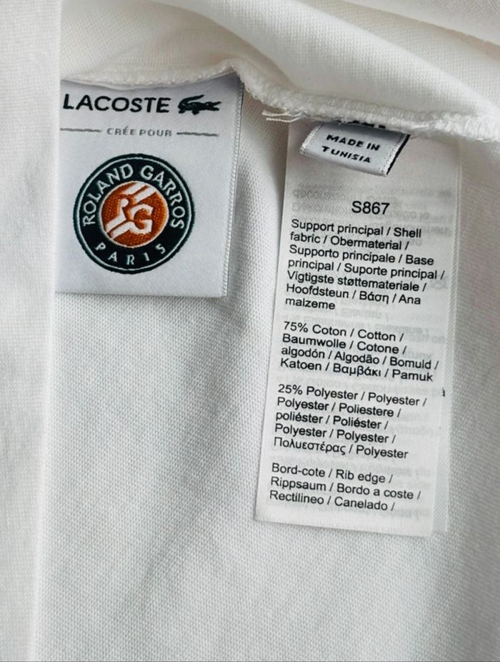 T-shirt Lacoste edition Roland Garros - photo numéro 4