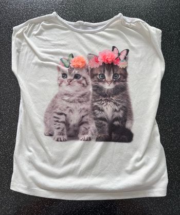 H&M - t-shirt chat fille 6-8ans