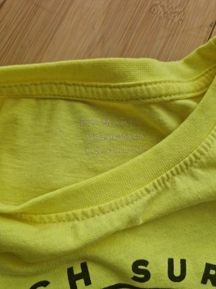 T-shirt été garçon jaune fluo 12/13 ans Primark - photo numéro 3