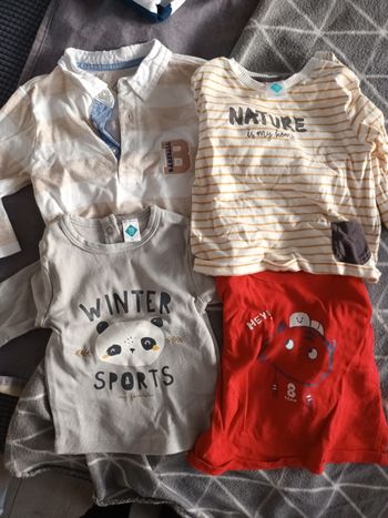 Lot t shirt manche longue 6 mois