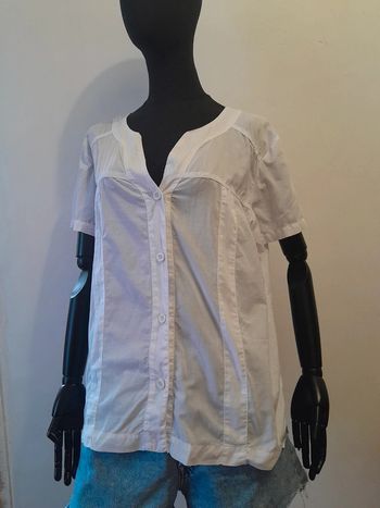 Chemise /blouse blanche 100% coton fluide