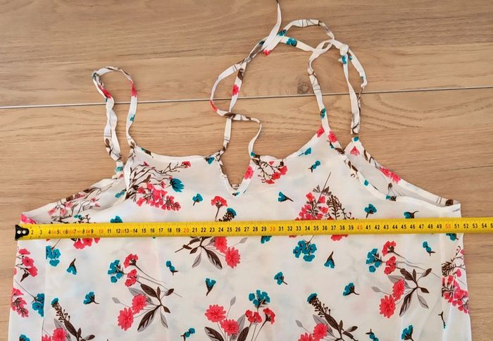 Robe d'été fleurie bleue rose beige sur fond blanc Z-One Taille L/XL ou 40 - photo numéro 9