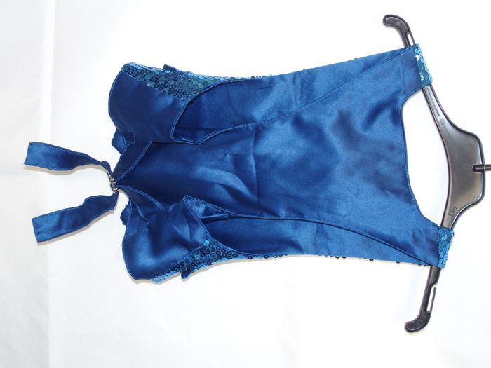 Gilet sequins bleu - photo numéro 2
