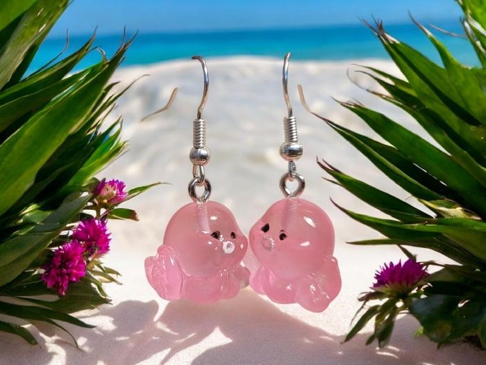 Boucle d'oreilles argent Poulpe 🐙