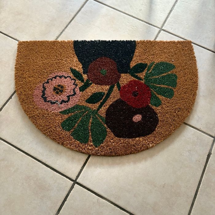 Tulipa - Paillasson en fibre de coco multicolore 40x60