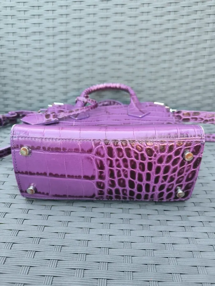 Sac a main avec bandoulière cuir ming The kooples violet - photo numéro 10