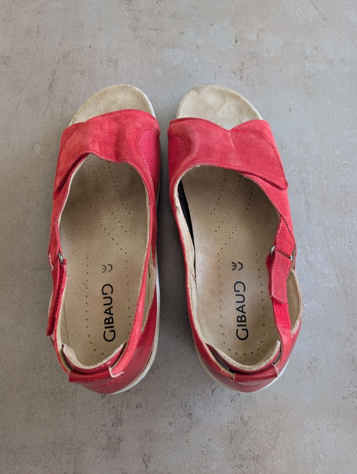 Sandales Rouge de la marque Gibaud - photo numéro 1