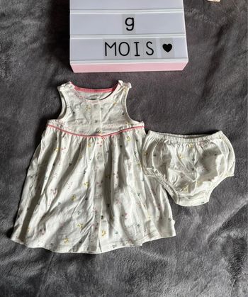 Ensemble robe + couche culotte, Obaïbi, 9 mois