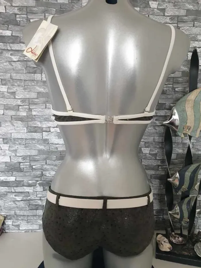 Maillot de bain sexy kaki Taille 42 - photo numéro 2