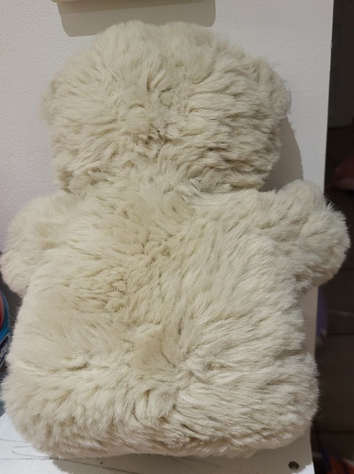 Peluche nounours beige et blanc - photo numéro 3