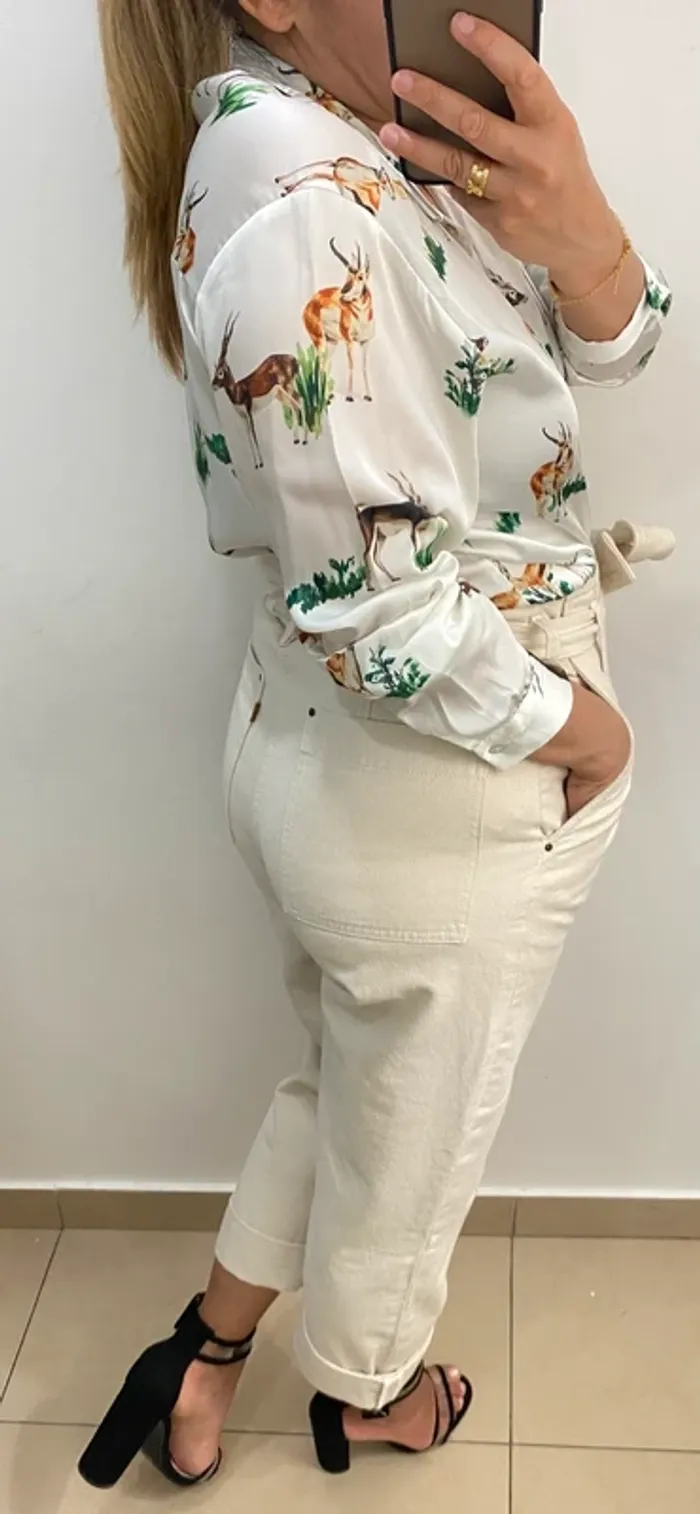 Chemise fluide satinée Zara Taille M - photo numéro 5
