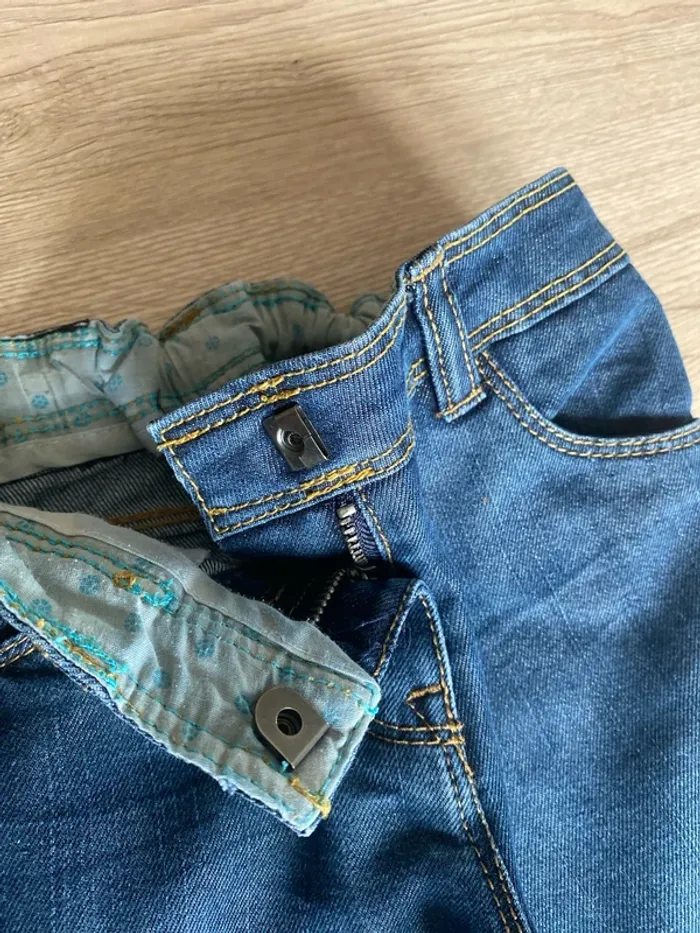 Jeans enfant bleu marine mixte réglable 4 ans Orchestra - photo numéro 3