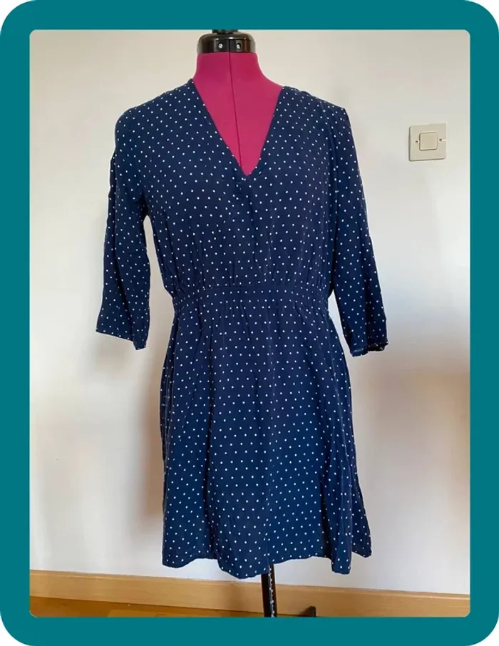 Robe cache cœur H&M motif pois taille 42
