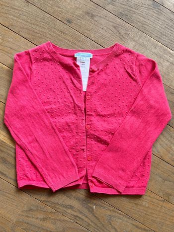 Gilet rouge-rose Jacadi 4 ans