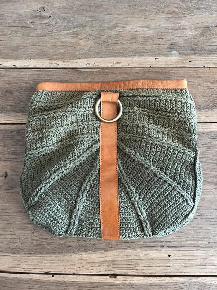 Pochette en tricot kaki Rabens Saloner - photo numéro 5
