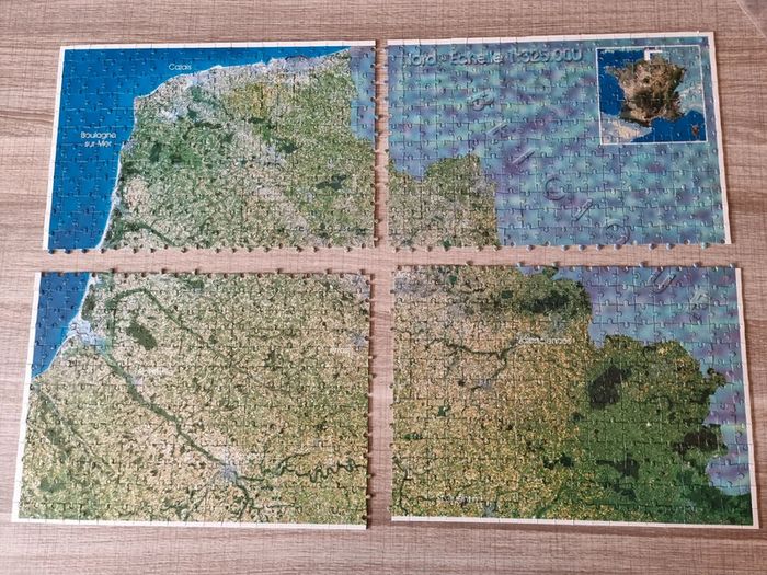 Puzzle 1000 pièces Vue Satellite du Nord de la France - photo numéro 6