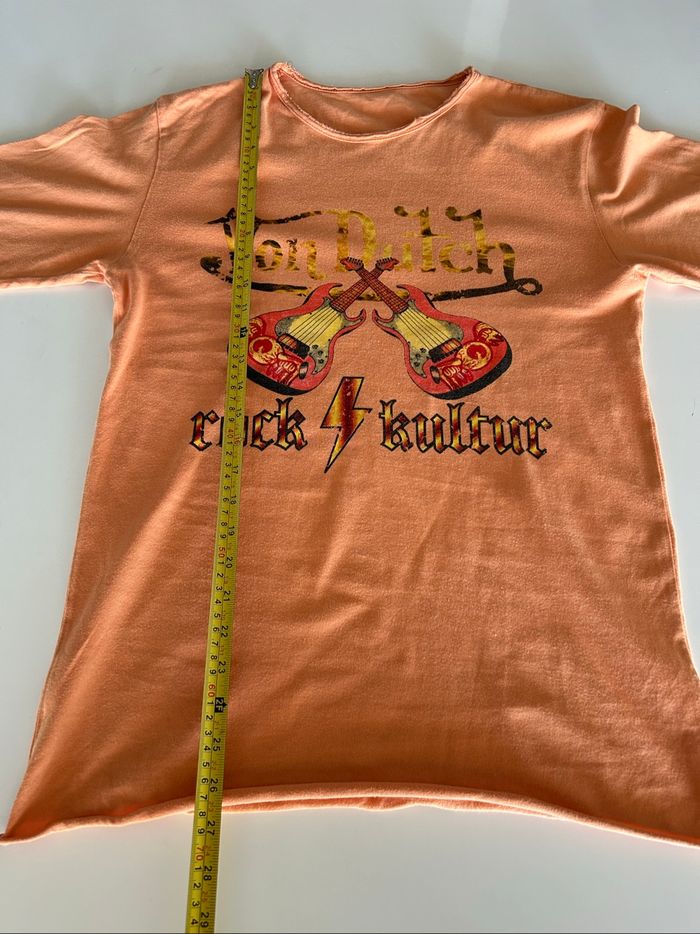 Tee Shirt Manches Longues, Orange, Rock : Von Dutch, Taille : M - photo numéro 6
