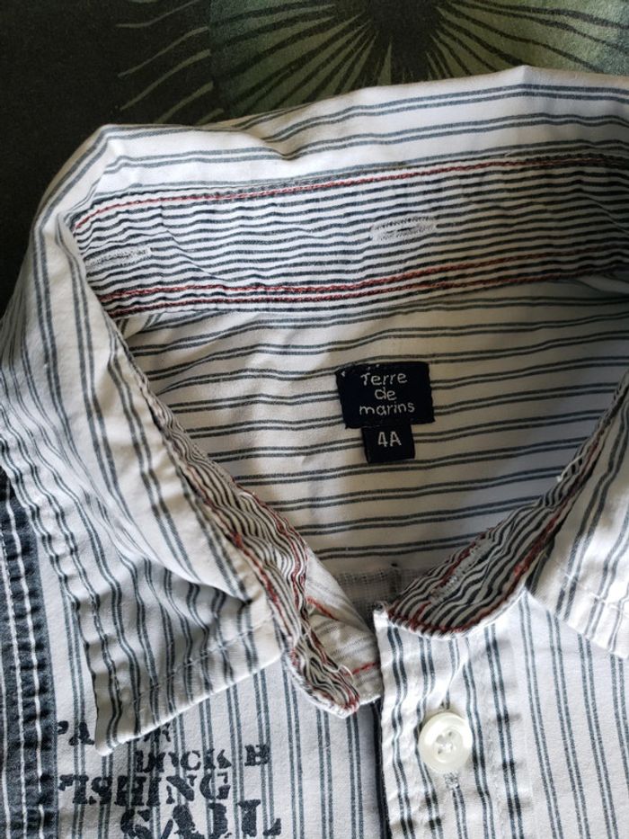 Chemise manches longues terre de marins 4 ans - photo numéro 3