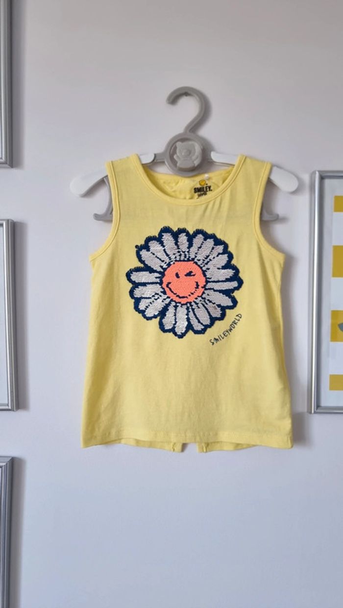 T-shirt orchestra smiley sequins taille 4ans 102cms neuf - photo numéro 4