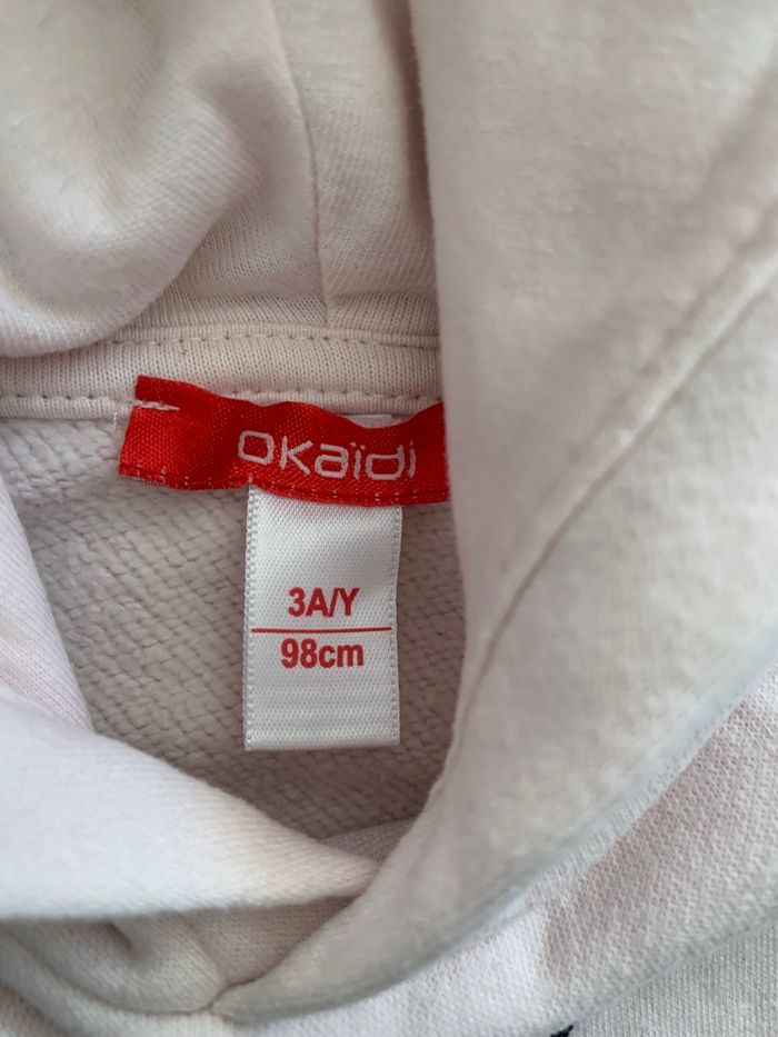 Sweat rose à capuche Okaidi 3 ans - photo numéro 4