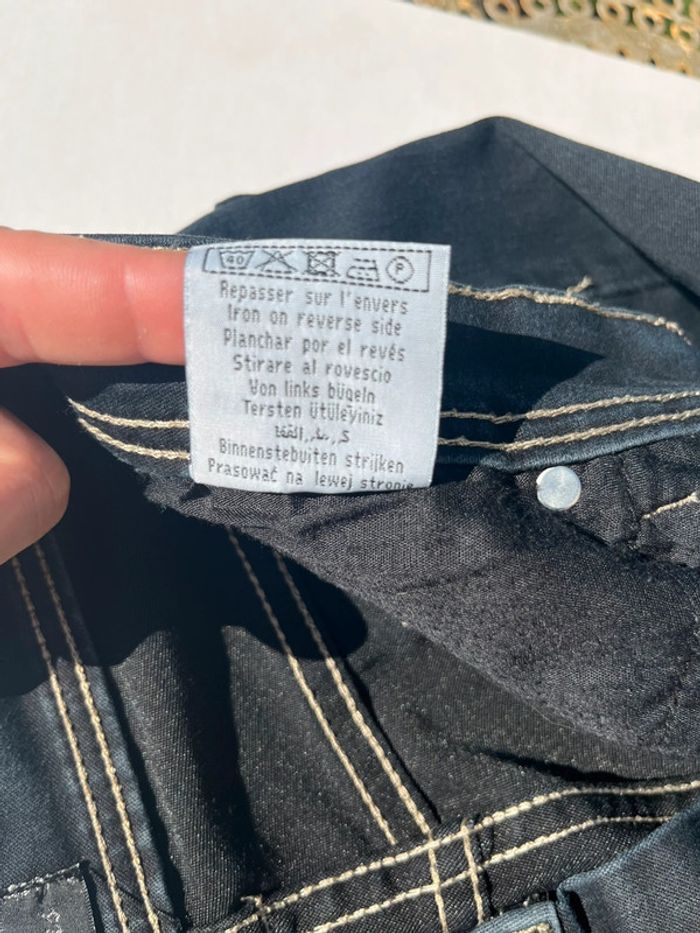 Jean slim droit taille normale avec noeud papillon sur poches arrières. - photo numéro 10