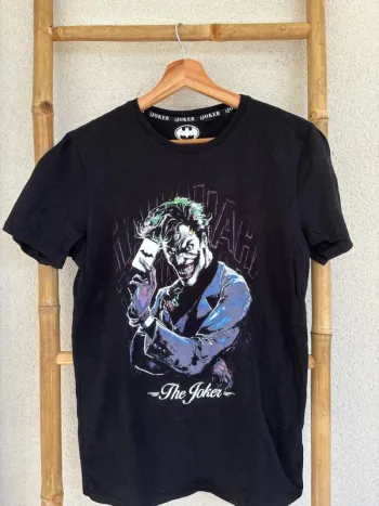 t-shirt noir the joker batman taille S