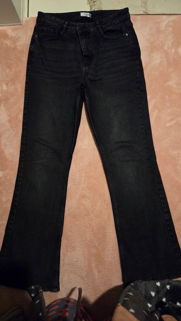 Pantalon jean flare noir