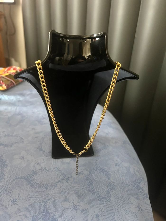 Collier doré et perles fait main - photo numéro 3