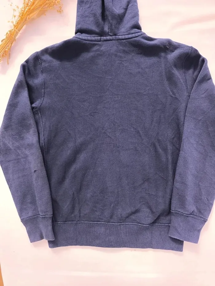 Sweat capuche zippé homme Ralph Lauren taille S bleu marine logo jaune - trou manche - photo numéro 16