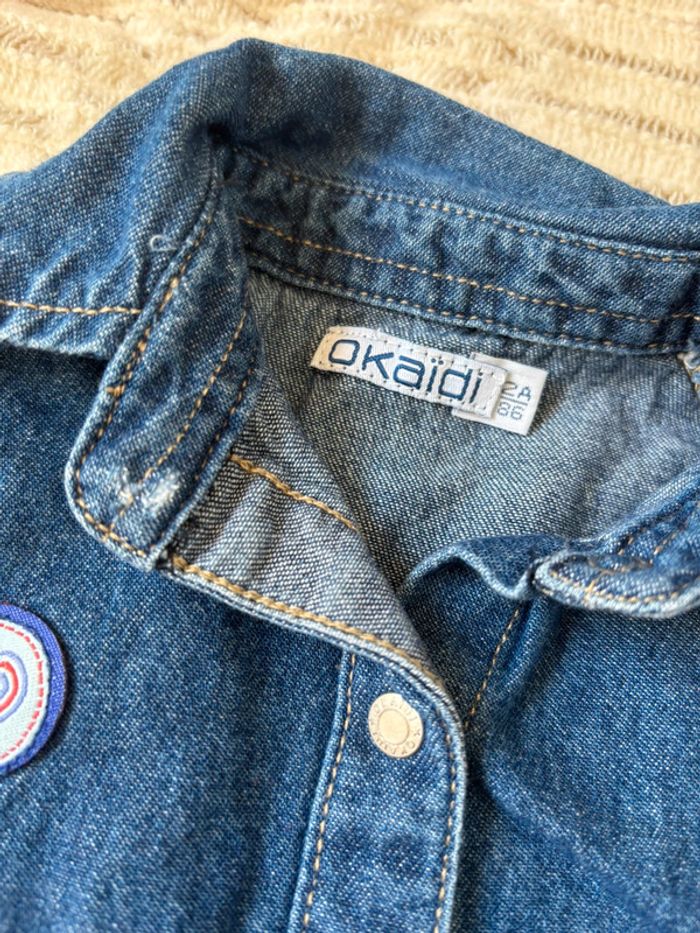 Chemise en jean fille Okaidi 2 ans - photo numéro 3