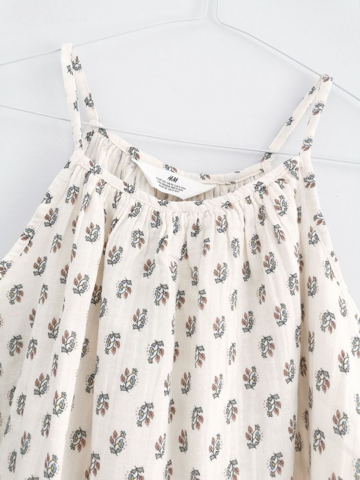 Ensemble débardeur et short fleuri en coton H&M 9/10 Ans - photo numéro 3