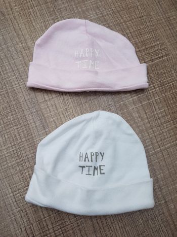 Lot 2 bonnets naissance