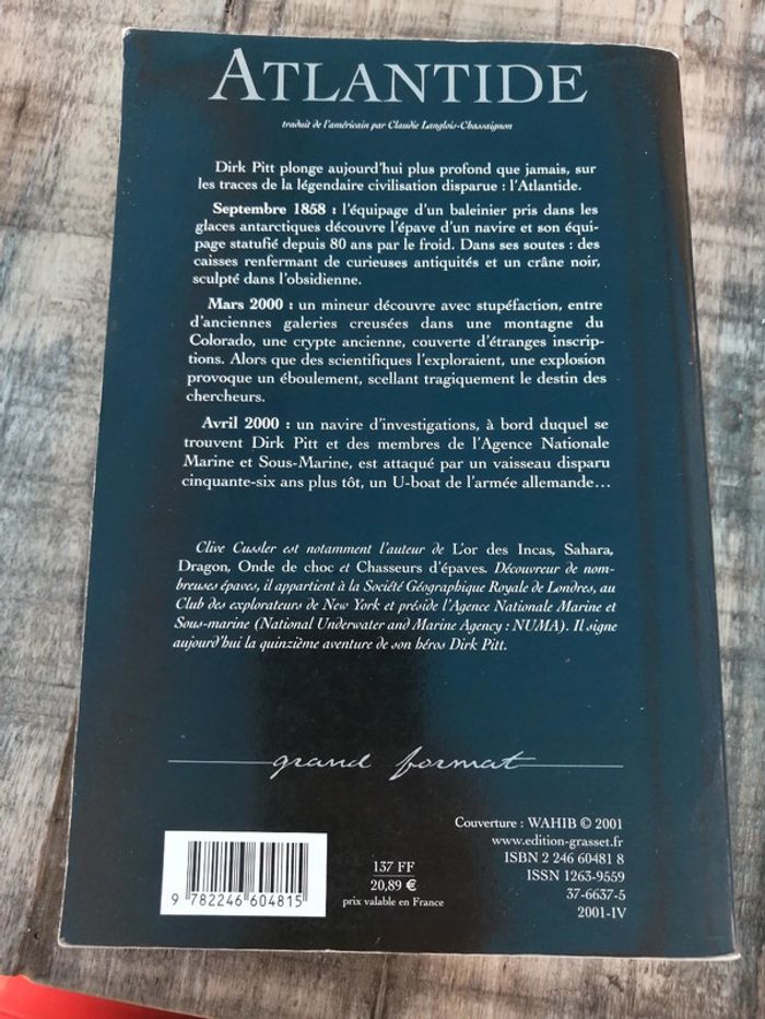 Atlantide, Clive Cussler - photo numéro 3