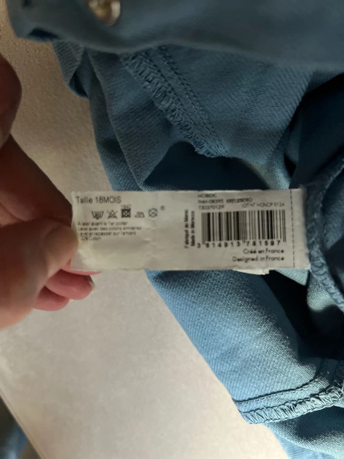 Combinaison toile denim 18 mois mixte - Bout'chou - photo numéro 7