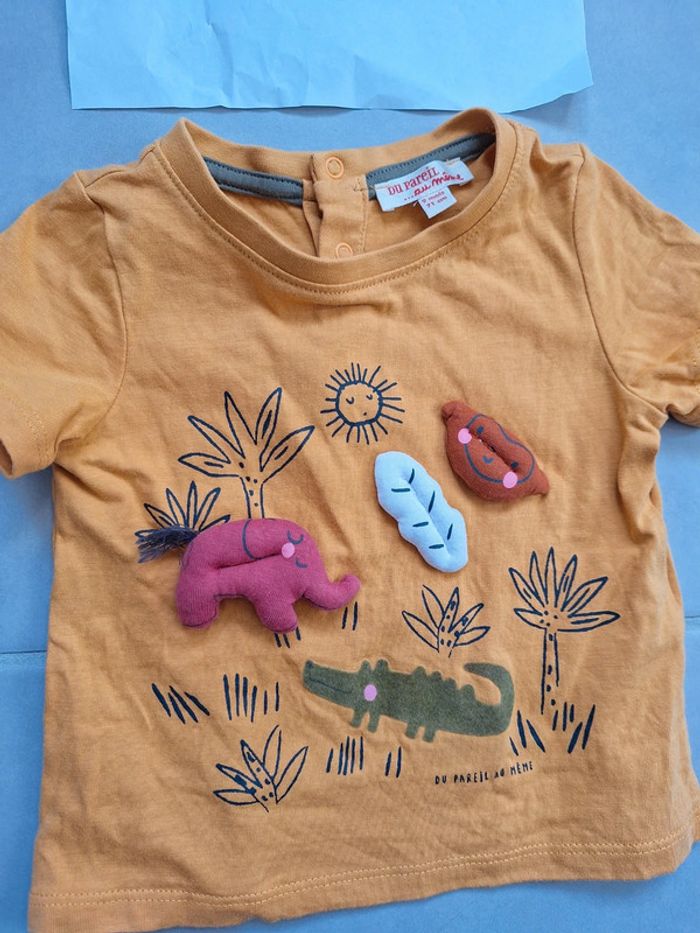 T shirt neuf 9 mois du pareil au meme - photo numéro 3