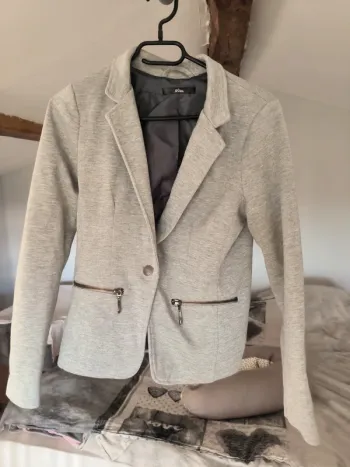 Veste blazer grise femme